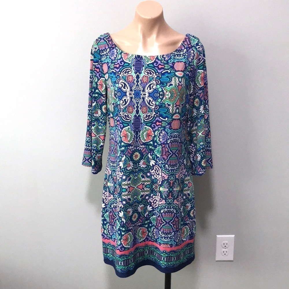 Laundry by Shelli Segal Dress Blue Pink Purple